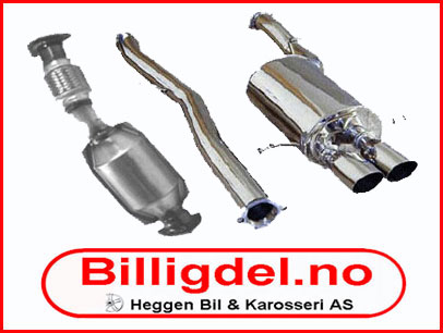 eksosanlegg, eksospotte, katalysator, dieselpartikkelfilter, egr ventil, billigdel.no